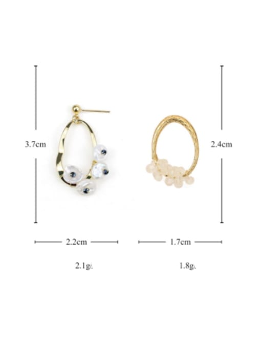 ACCA Brass Shell Geometric Bohemia Drop Earring 3