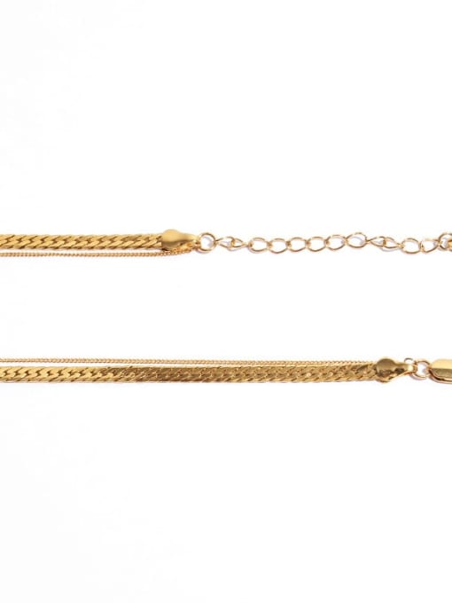 TINGS Brass Geometric chain Minimalist Multi Strand Necklace 3