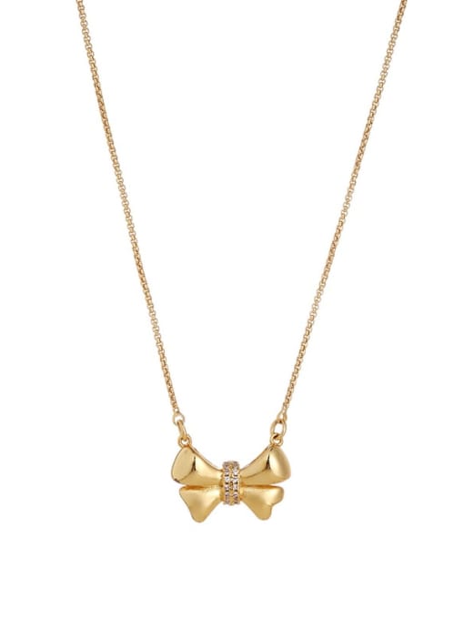ACCA Brass Bowknot Minimalist Necklace
