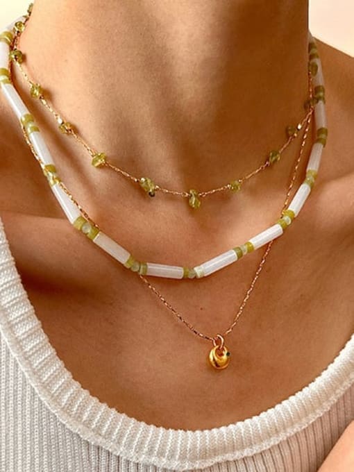 ACCA Brass Irregular Trend Beaded Necklace 1