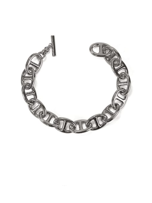 ACCA Brass Geometric Vintage Hollow chain Bracelet 3
