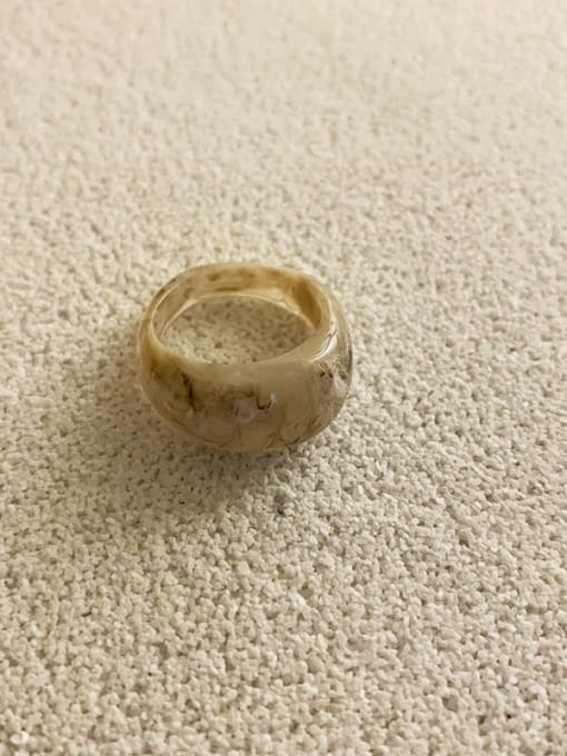 ZRUI Resin Geometric Vintage halo texture Band Ring 0