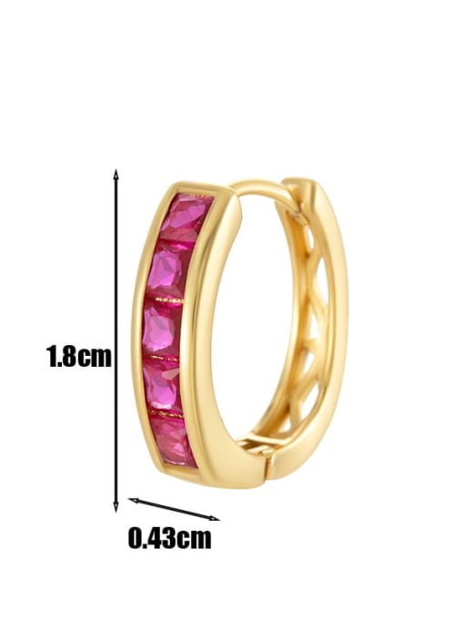 4 # Gold--Single Brass Cubic Zirconia Heart Minimalist Single Earring