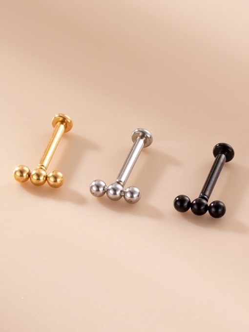 HISON Brass Bead Geometric Hip Hop Lip Rings&Lip studs 1