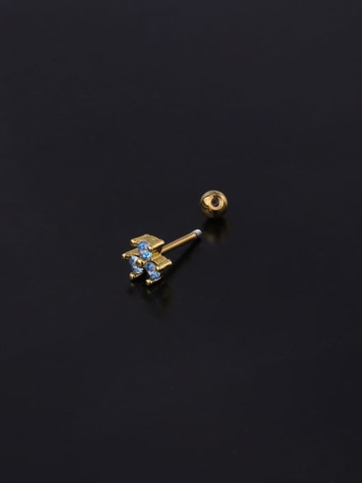 HISON Brass Cubic Zirconia Ball Cute Stud Earring 3