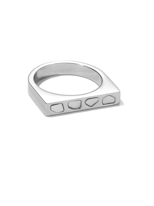 Steel U-ring Titanium Steel Shell Irregular Minimalist Band Ring