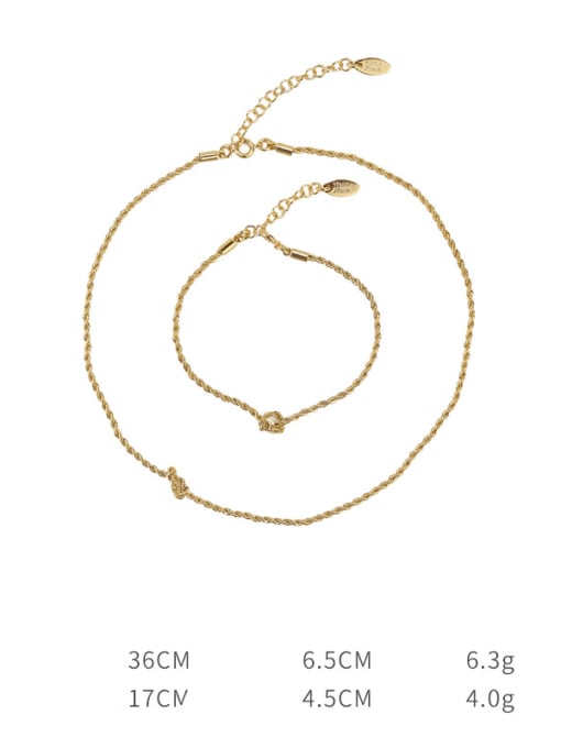 ACCA Brass Irregular knot Vintage Necklace 3