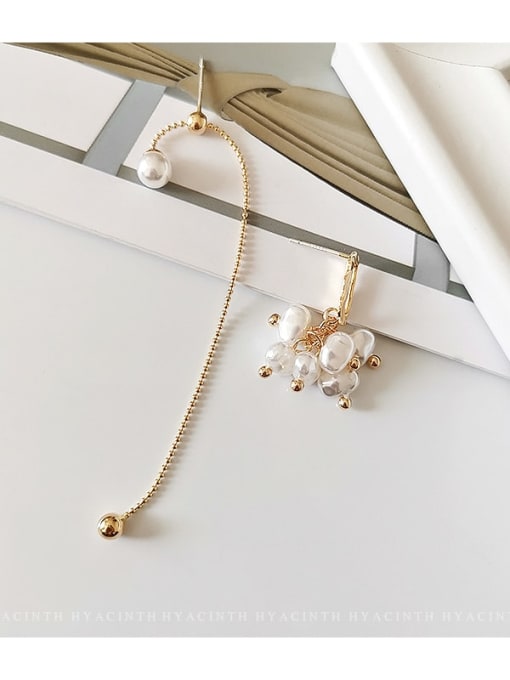 HYACINTH Copper Imitation Pearl Tassel Cute Drop Trend Korean Fashion Earring 3