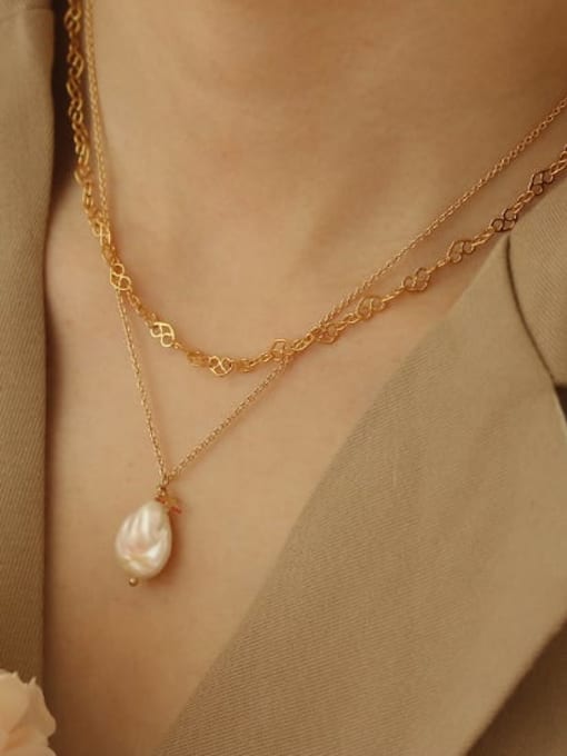 ACCA Brass Heart Vintage Choker Necklace 2