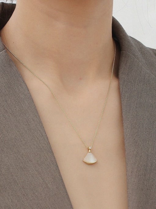 HYACINTH Brass  Shell geometry Dainty Trend Korean Fashion Necklace 2