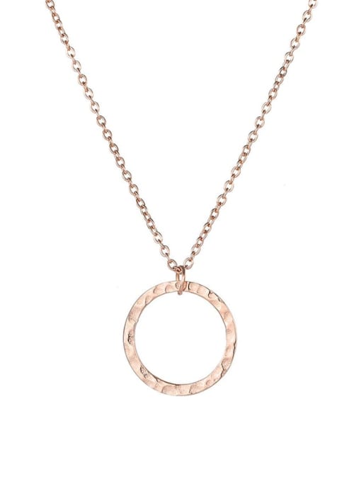 Desoto Stainless steel Round Minimalist Necklace 3