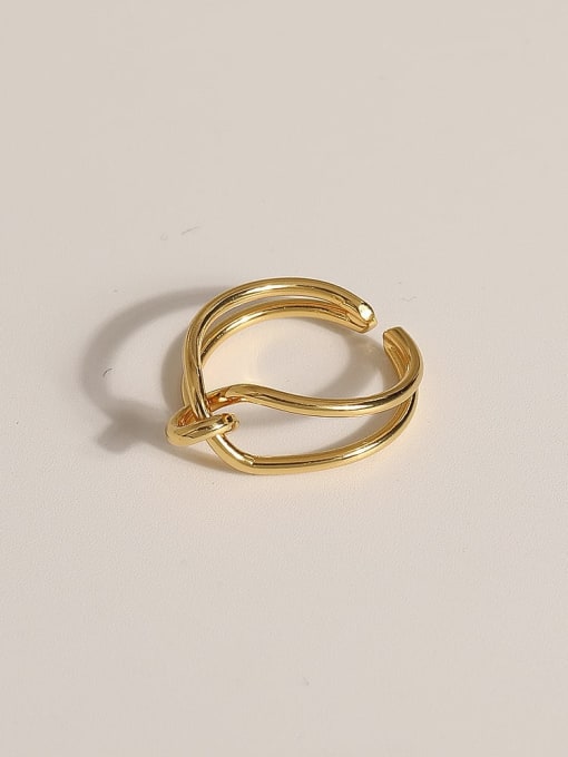 JZ109 Brass Geometric Vintage Band Fashion Ring