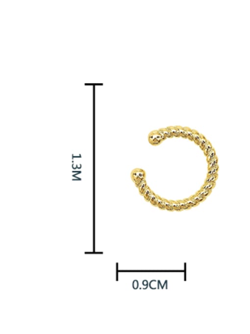 HYACINTH Brass Geometric Minimalist Clip Earring 3