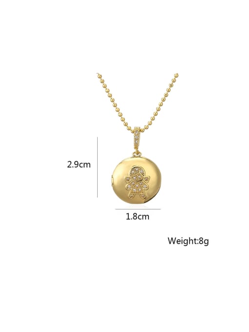 AOG Brass Cubic Zirconia Heart Dainty Necklace 2