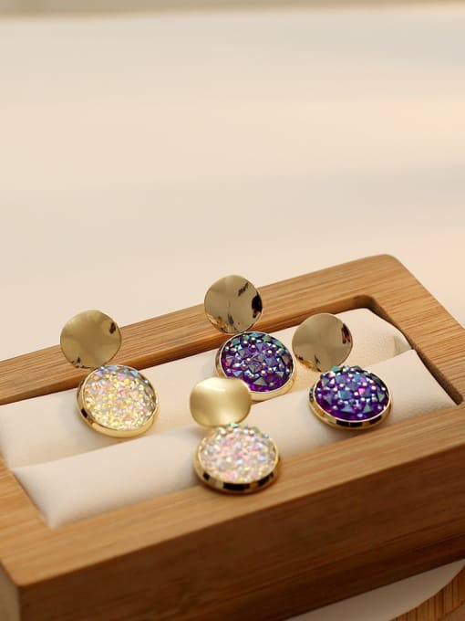 HYACINTH Copper Imitation pearls Geometric Minimalist Stud Trend Korean Fashion Earring 1