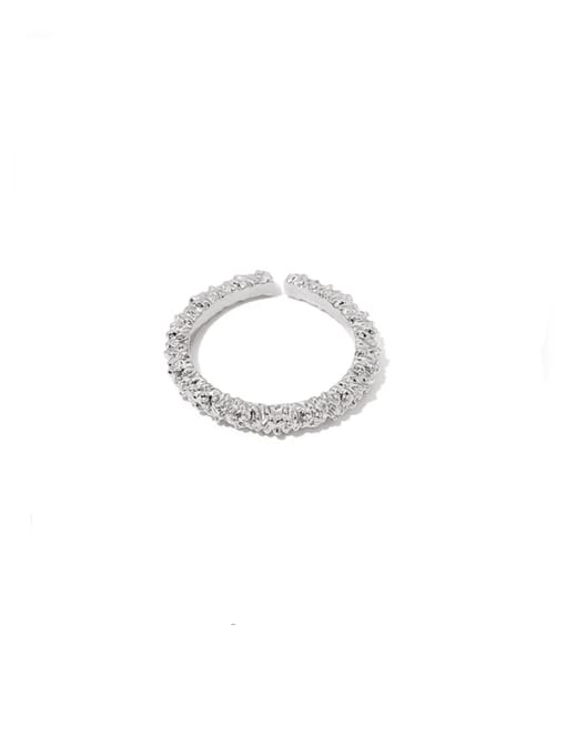 Lava ring Brass Cubic Zirconia Geometric Minimalist Band Ring