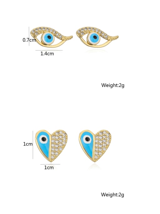 AOG Brass Enamel Evil Eye Artisan Stud Earring 1