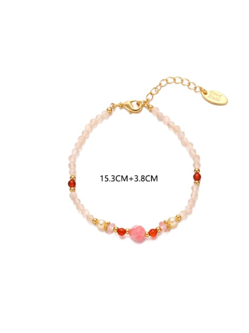 Bracelet Brass Natural StoneMinimalist Irregular Multi Color Bracelet and Necklace Set