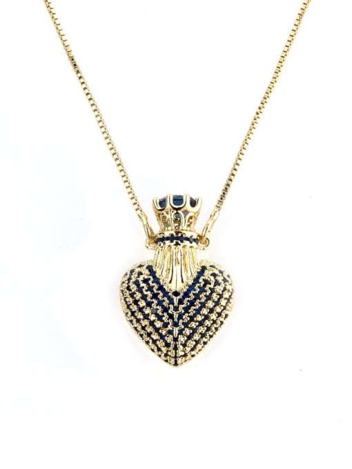 renchi Brass Cubic Zirconia Heart Dainty Necklace 1