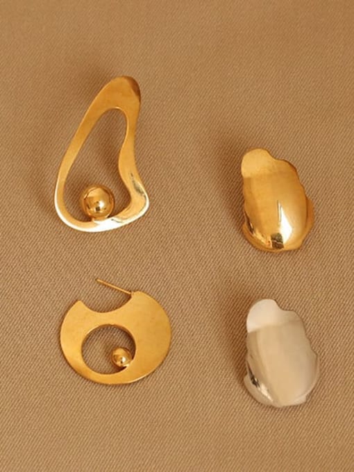 ACCA Brass Geometric Vintage Stud Earring 0