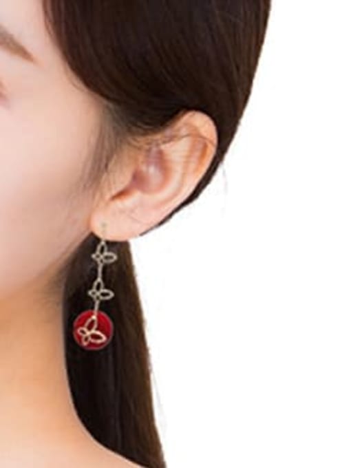 HYACINTH Copper Acrylic Butterfly Ethnic Threader Trend Korean Fashion Earring 1
