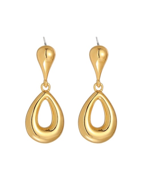 golden Brass Water Drop Minimalist Drop Earring