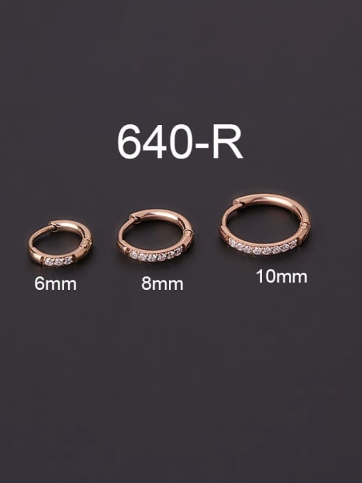 rose gold Stainless steel Rhinestone Geometric Minimalist Single Earring(Single Only One)