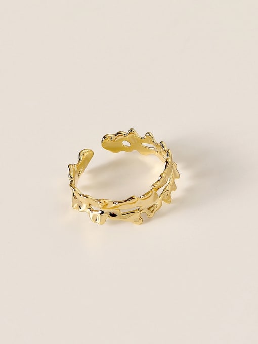 HYACINTH Brass Geometric Minimalist Band Fashion Ring 0