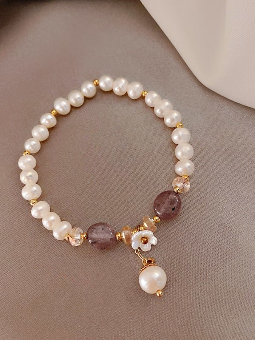 Papara Alloy Imitation Pearl Trend Beaded Bracelet 3