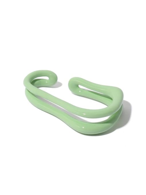 Green (sold only) Alloy Enamel Geometric Minimalist Hook Earring