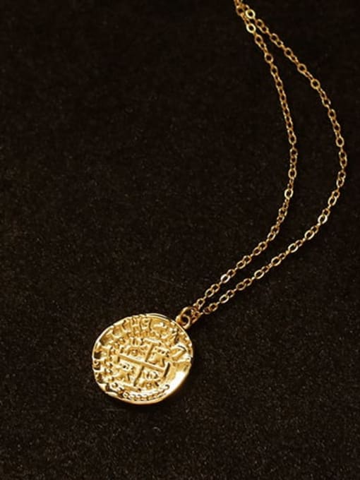 ACCA Brass Coin Vintage pendant Necklace 2