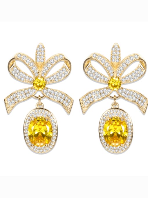 20 Brass Cubic Zirconia Multi Color Heart Luxury Cluster Earring