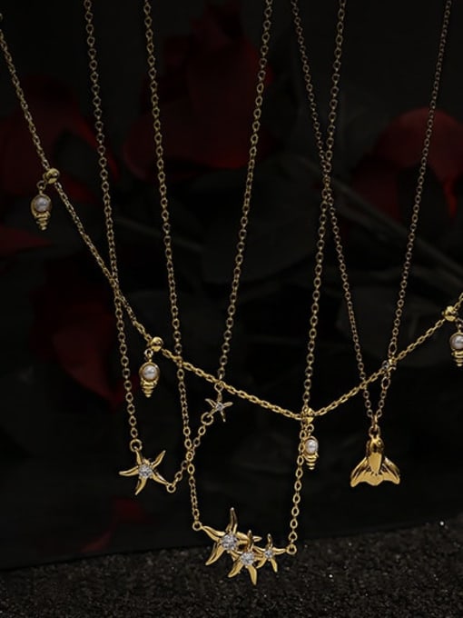 ACCA Brass Cubic Zirconia Star Vintage Necklace 1