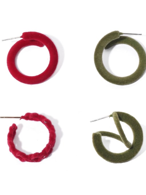 Five Color Alloy Geometric Minimalist Stud Earring 0