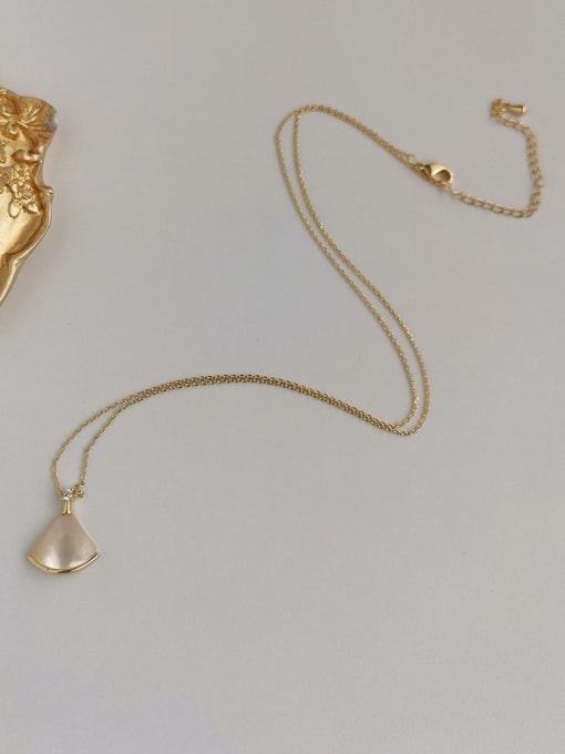 HYACINTH Brass  Shell geometry Dainty Trend Korean Fashion Necklace 0