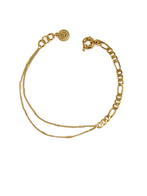 ACCA Brass Coin Vintage Double layer Anklet 0