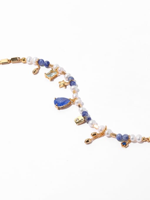 Necklace Brass Glass Stone Star Vintage Necklace