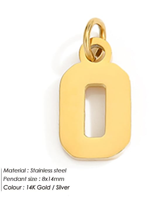 YP33055 0 Stainless steel Minimalist Icon Numeral Pendant