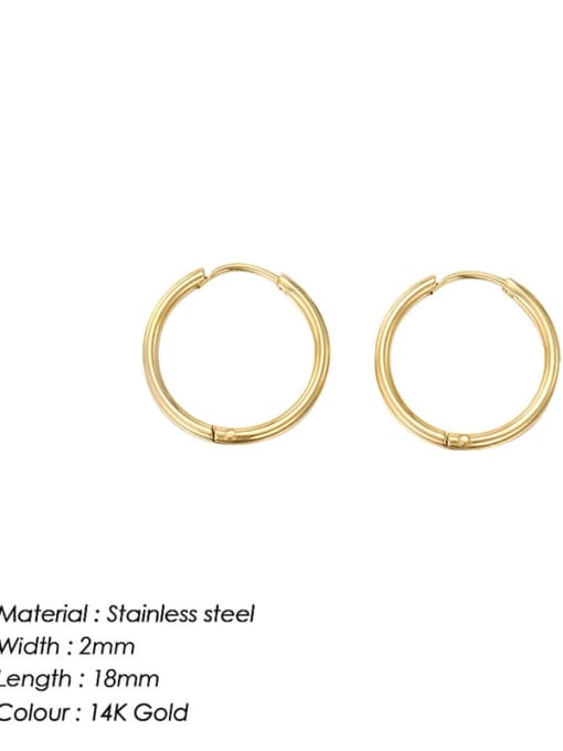18MM YE25119 Stainless steel Geometric Minimalist Stud Earring