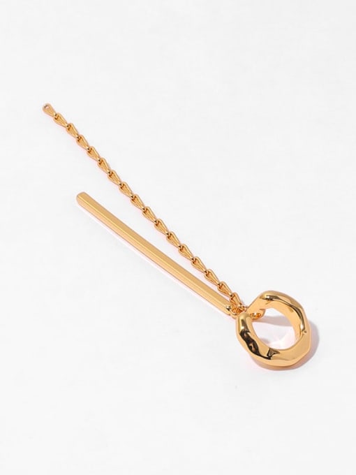Gold (Single-Only One) Brass Tassel Minimalist Single Earring(Single-Only One)
