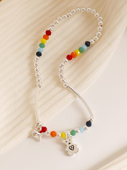 HYACINTH Brass Rainbow Minimalist Handmade Beaded Bracelet 0
