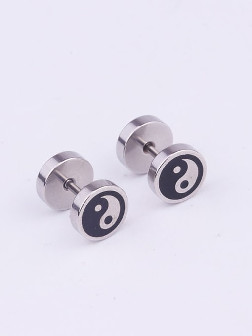 13# Steel Color Stainless steel Bell Minimalist Stud Earring