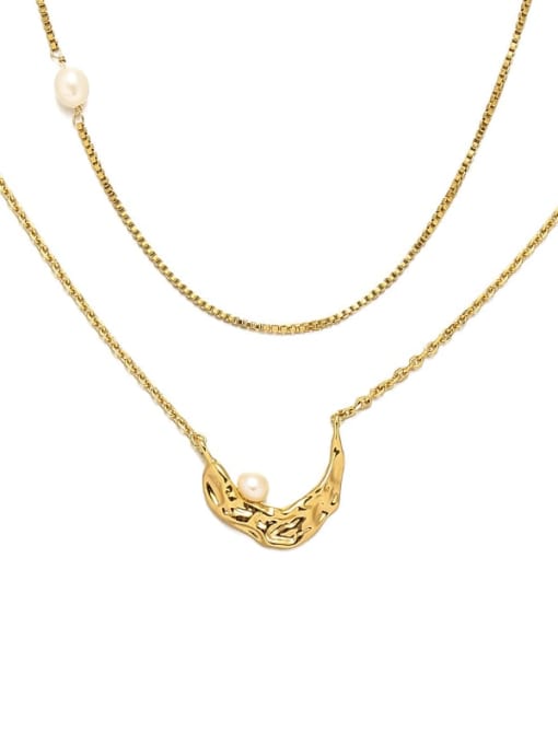 ACCA Brass Moon Hip Hop Necklace 2