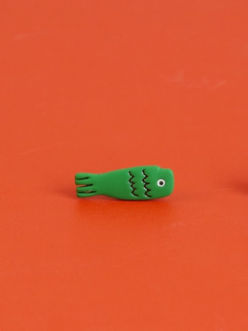 Five Color Alloy Enamel Fish Cute Stud Earring 0
