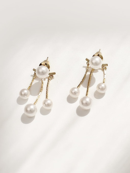 HYACINTH Brass Cubic Zirconia Tassel Vintage Drop Trend Korean Fashion Earring 0