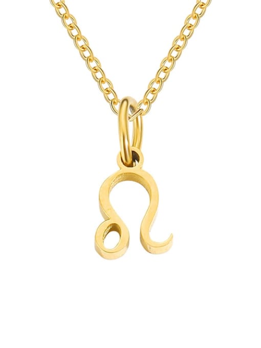 Lion Gold Stainless steel Constellation Minimalist Necklace
