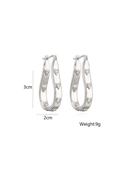 AOG Brass Cubic Zirconia Geometric Dainty Stud Earring 2