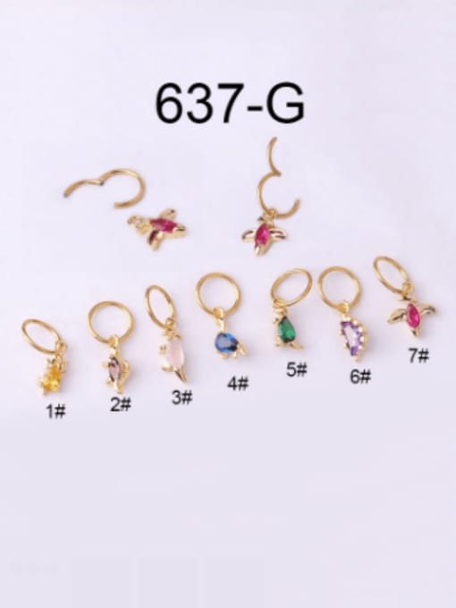 gold Brass Cubic Zirconia Dragon Cute Single Earring(Single Only One)