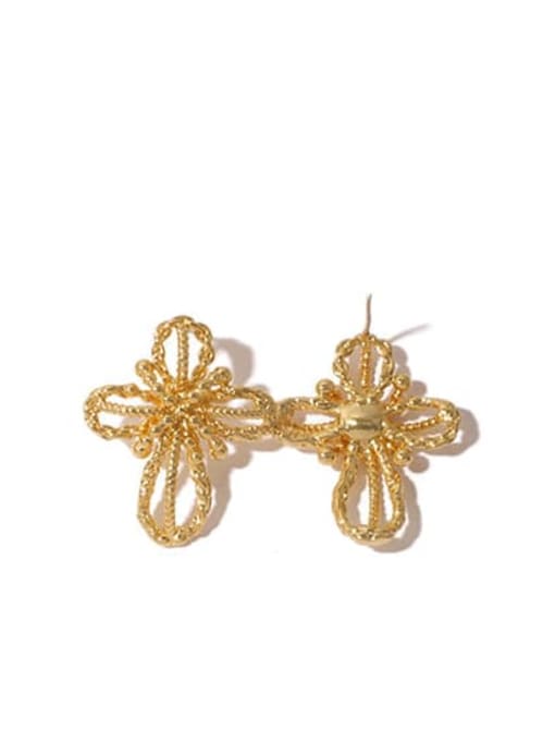 Chinese Knot Earrings Brass Hollow Chineseknot Vintage Stud Earring