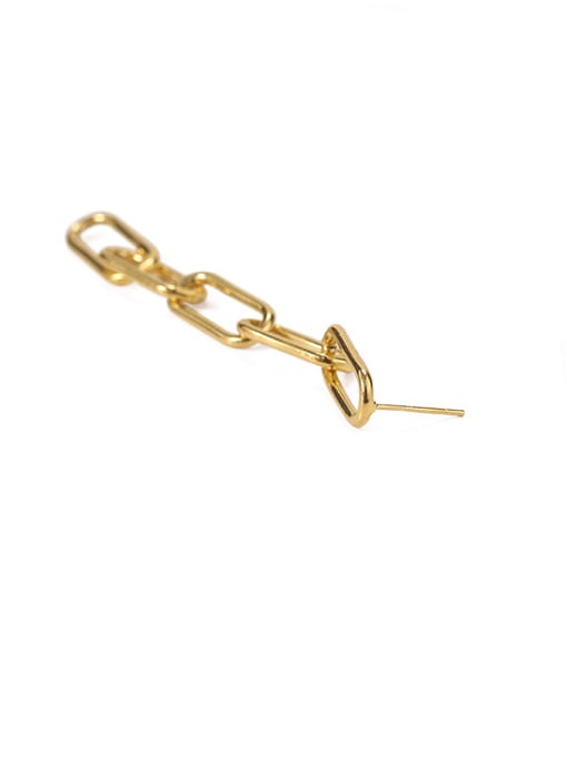 ACCA Brass Hollow Geometric Chain Vintage Drop Earring 3